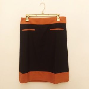 Camel and Navy skirt